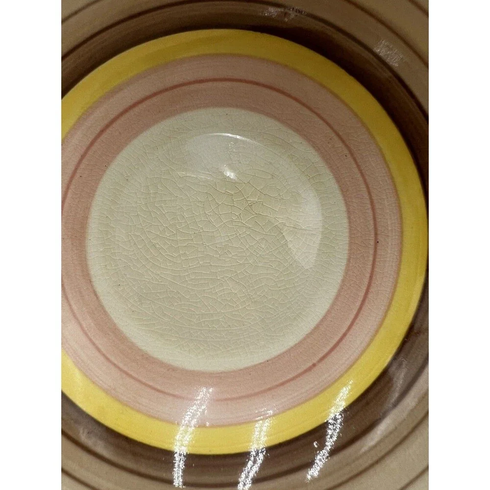 Vintage Susie Cooper Crown Works Cream Soup Bowls & Saucers Wedding Band
